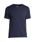 Фото #4 товара Men's Short Sleeve Supima Jersey Henley T-Shirt