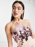 Фото #3 товара Jaded Rose halterneck mini dress in statement sequin