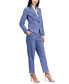 Women's Linen-Blend Cross-Dyed Single-Button Blazer