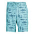 Фото #3 товара George Board Shorts Men's Blue Stretch Fish Print Drawstring Casual Wear M 32-34