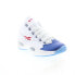 Фото #3 товара Reebok Question Mid Mens White Leather Lace Up Athletic Basketball Shoes