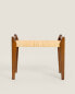 Фото #2 товара Wood and rattan stool