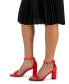 Фото #6 товара Women's Zoe Ankle-Strap Block-Heel Dress Sandals-Extended sizes 9-14