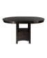 Фото #2 товара Dark Cherry Finish Counter Height 1Pc Dining Table W Extension Leaf And Storage Base Traditional Design Dining Room Furniture