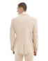 ASOS DESIGN wedding slim suit jacket in camel microtexture