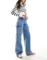 Фото #2 товара Tommy Jeans Claire utility high rise wide jeans in mid wash