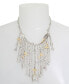 Фото #3 товара Betsey Johnson faux Stone Going All Out Fringe Bib Necklace