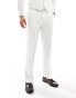 ASOS DESIGN wide fit suit trousers in white