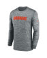 Men's Heather Gray Cleveland Browns Sideline Team Velocity Performance Long Sleeve T-shirt