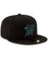 Фото #5 товара Men's Miami Marlins Black On-Field Authentic Collection 59FIFTY Fitted Hat