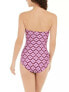 Фото #2 товара Kate Spade New York Women 248818 Flower Spade Bandeau One-Piece Swimsuit Size L