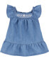 Фото #1 товара Baby Embroidered Chambray Dress 24M