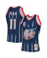 Фото #2 товара Men's Yao Ming Navy Houston Rockets 2002-03 Hardwood Classics 75th Anniversary Diamond Swingman Jersey