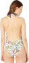 Фото #2 товара Bikini Lab Women's 243689 Plunge Front Halter One Piece Swimsuit Size L