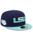 Фото #1 товара Men's Navy, Light Blue LSU Tigers 59FIFTY Fitted Hat