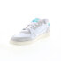 Фото #7 товара Reebok LT Court Mens White Leather Lace Up Lifestyle Sneakers Shoes