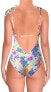 Polo Ralph Lauren 257048 Women's Patchwork Halter One Piece Swimsuit Size M