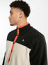 Protest Hanford 1/4 zip top in cream black orange colourblock