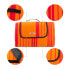 Фото #6 товара Плед для пикника Relaxdays Picknickdecke 200x200см оранжево-красно-полосатый