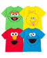 Фото #1 товара Toddler Boys Bert Ernie Elmo Cookie Bird Oscar the Grouch Baby Graphic T-Shirts to