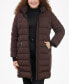 ფოტო #3 პროდუქტის Women's Plus Size Hooded Faux-Leather-Trim Puffer Coat, Created for Macy's