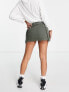 Фото #3 товара ASOS DESIGN Petite bellow pocket mini skirt in khaki