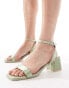 Be Mine Bridal Ruhi low block heeled sandals in sage