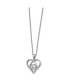 Chisel vibrant CZ Heart Pendant Cable Chain Necklace