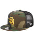 Men's Camo San Diego Padres Woodland Camo Trucker 9FIFTY Snapback Hat