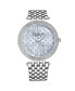 ფოტო #1 პროდუქტის Women's Silver Tone Stainless Steel Bracelet Watch 39mm