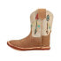 Roper Arrow Feather Embroidery Square Toe Cowboy Infant Boys Brown Casual Boots