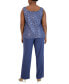 Фото #4 товара 3-Pc. Plus Size Sequined Lace Pantsuit & Shell