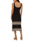 Women's Crochet Midi Sheath Dress Blackecru, 12 - фото #2