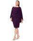 Фото #3 товара Plus Size Cape-Overlay Sheath Dress