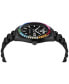 Men's Date Superlative Black Ion Plated Stainless Steel Bracelet Watch 42mm