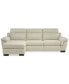 Фото #11 товара Julius II 3-Pc. Leather Chaise Sectional Sofa With 2 Power Recliners, Power Headrests And USB Power Outlet