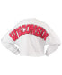 Фото #3 товара Women's White Wisconsin Badgers Laurels Crop Long Sleeve T-shirt