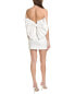 Toccin Draped Bow Mini Cocktail Dress Women's White 8