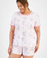 Plus Size Floral Short-Sleeve Pajamas Set, Created for Macy's