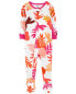 Фото #1 товара Toddler 1-Piece Floral 100% Snug Fit Cotton Footie Pajamas 4T