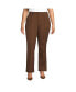 ფოტო #3 პროდუქტის Plus Size High Rise Bi Stretch Pintuck Boot Cut Pants