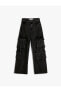 Фото #50 товара Джинсовые брюки Koton Kargo Straight Jean с Ярким Эффектом - Eve Jean