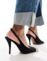 ASOS DESIGN Proud toe cap slingback heels in black