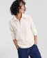 Фото #1 товара 100% Cashmere Women's Quarter-Zip Sweater, Created for Macy's