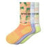 Crocs Crew Socks 3 Pack Adult Size S, L Tropical Pineapple Graphic New