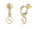 Stylish gold-plated rings with zircons Knot You JUBE04054JWYGWHT/U