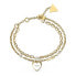 Charming double bicolor bracelet All You Need is Love JUBB04206JWYGRH