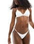 Фото #4 товара Cotton On tie side cheeky bottom bikini in cream lace co-ord