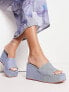 Фото #1 товара ASOS DESIGN Teo wedge mules in denim