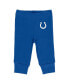 ფოტო #2 პროდუქტის Newborn and Infant Boys and Girls Gray, Royal, White Indianapolis Colts Three-Piece Turn Me Around Bodysuits and Pant Set